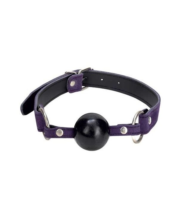 Punishment Purple Suede Ball Gag