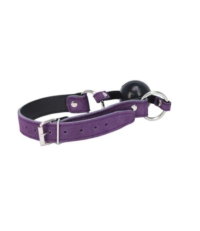 Punishment Purple Suede Ball Gag