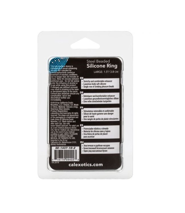 CalExotics Steel Beaded Silicone Ring - Large