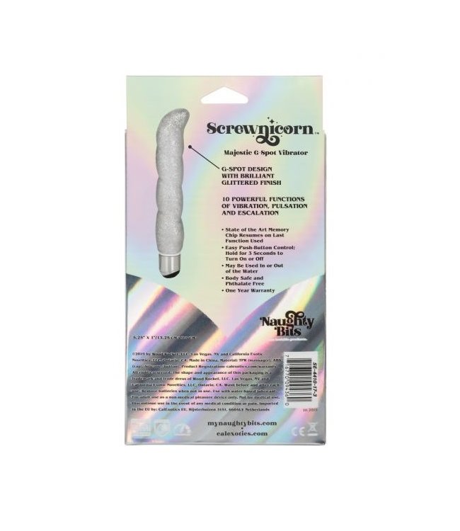 CalExotics Naughty Bits Screwnicorn Majestic G-spot Vibrator