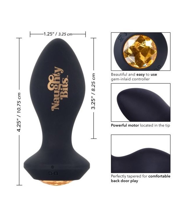 CalExotics Naughty Bits Shake Your Ass Petite Vibrating Butt Plug