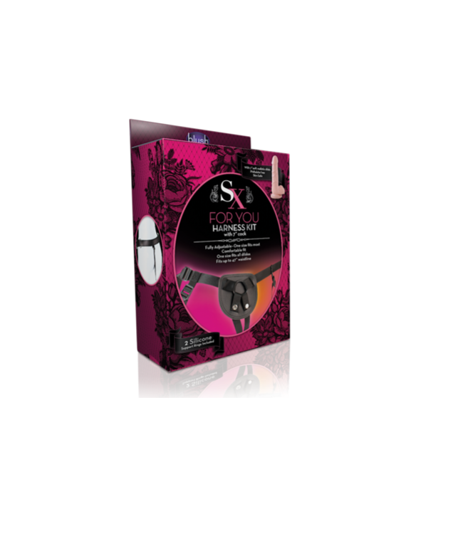 Blush Novelties SX For You Harness Kit with 7 Inch Dildo