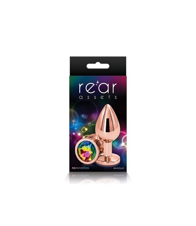 NS Novelties Rear Assets - Rose Gold - Medium - Rainbow