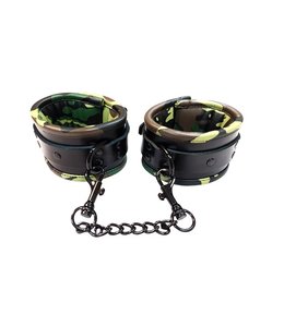 Rouge Rouge Leather Padded Wrist Cuff Black & Camo