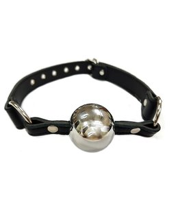 Rouge Rouge Leather Ball Gag with Steel Ball