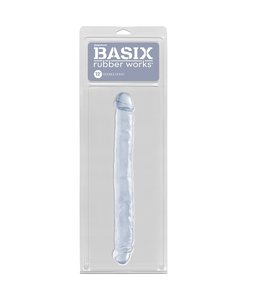 Basix Rubber Works 12" Double Dong - Clear