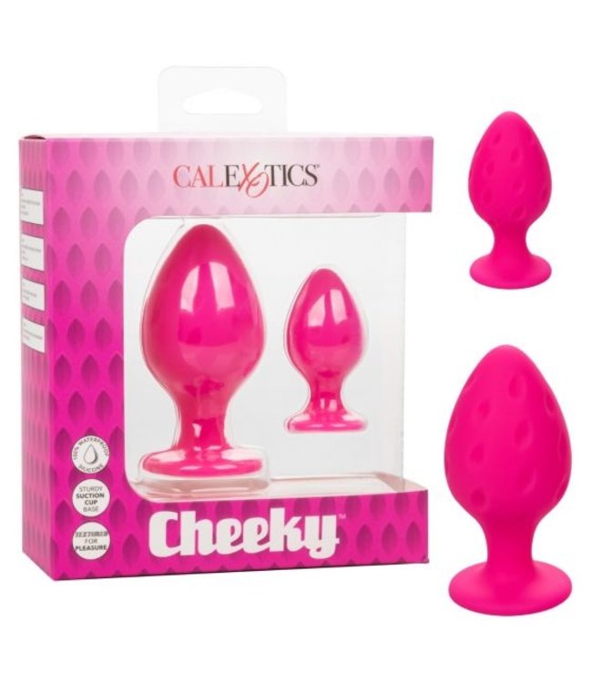 CalExotics Cheeky Textured Silicone Anal Plug Set of 2