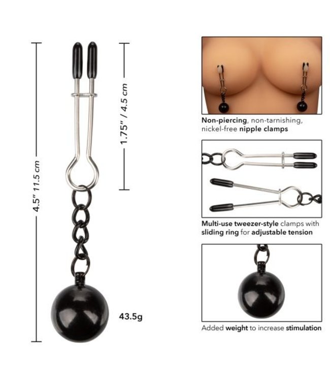 CalExotics Nipple Grips Weighted Tweezer Nipple Clamps