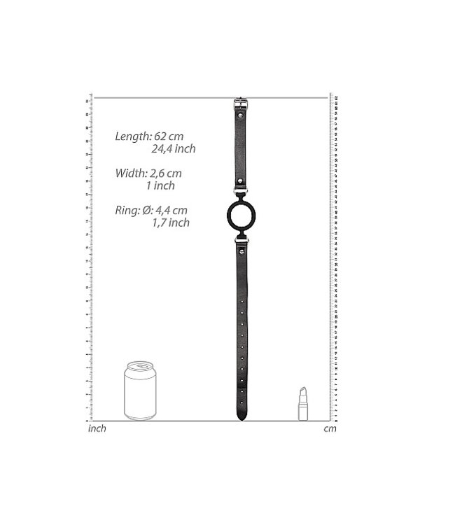 Shots America Ouch! Silicone and Leather Ring Gag