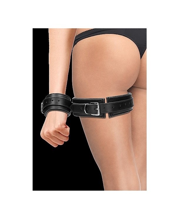 Shots America Pain Suspension Leather Thigh and Hand Cuffs