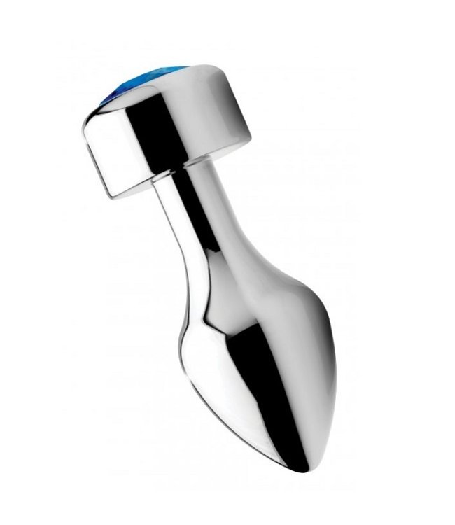 Blue Gem Weighted Anal Plug - Large