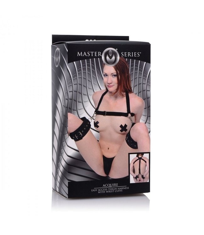 Acquire Easy Access Thigh Harness with Wrist Cuffs