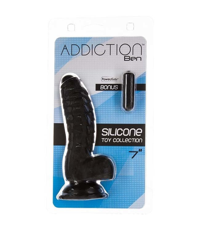 Addiction - Ben 7" Ribbed Silicone Dildo
