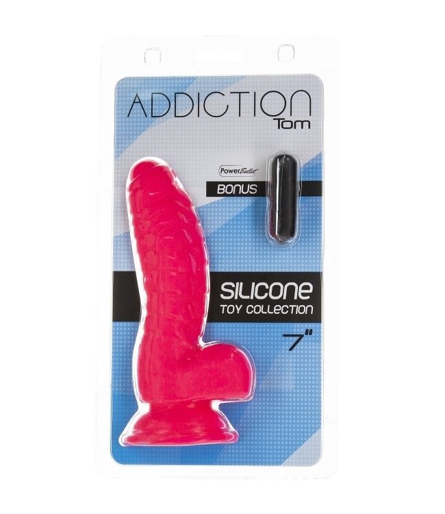 Addiction - Tom 7" Ribbed Silicone Dildo