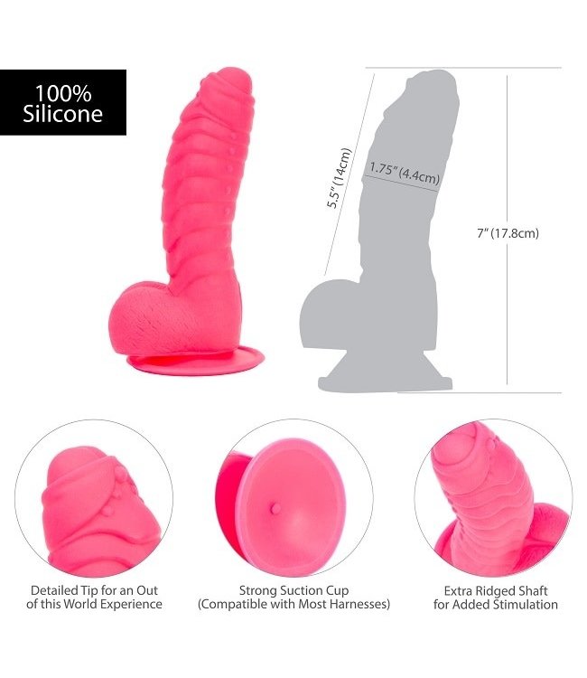 Addiction - Tom 7" Ribbed Silicone Dildo