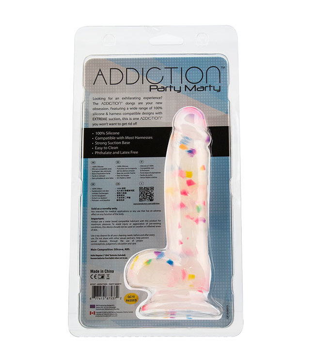 Addiction - Party Marty 7.5" Silicone Dildo