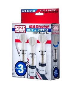 Size Matters MAXtwist Clit & Nipple 3 Sucker Set