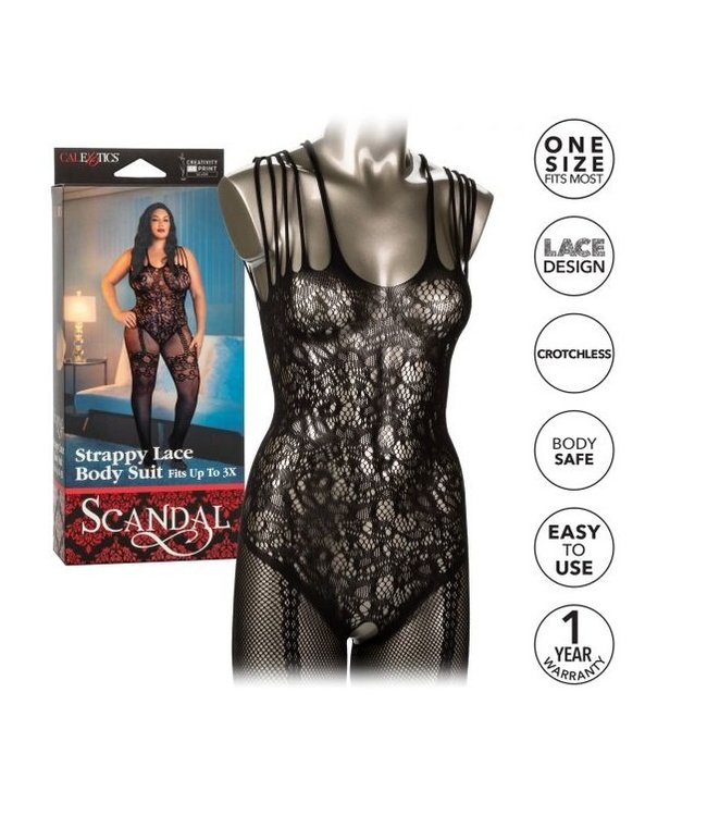 CalExotics Scandal Plus Size Strappy Lace Body Suit