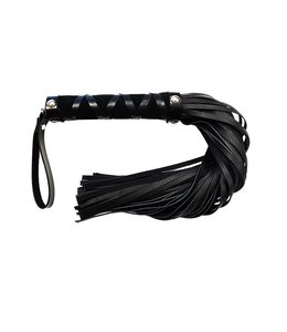 Rouge Short Leather Flogger With Studs