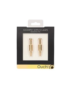Shots America Ouch! Magnetic Nipple Clamps - Diamond Pin
