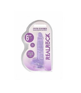Shots America RealRock Crystal Clear 6" Realistic Dildo with Balls