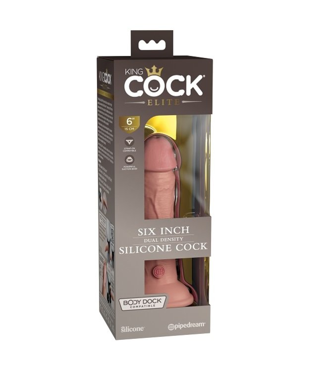 King Cock King Cock Elite 6" Silicone Dual Density Cock
