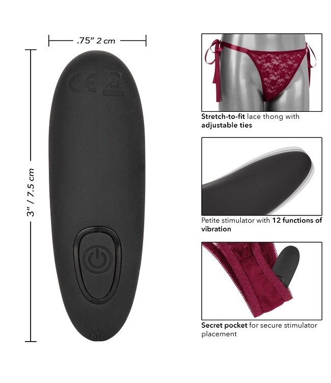 CalExotics Remote Control Lace Thong Set