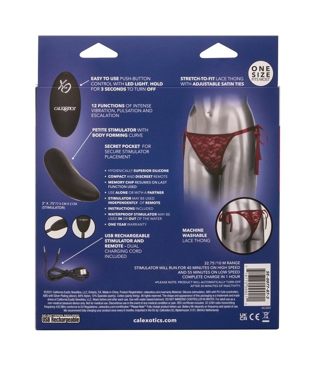 CalExotics Remote Control Lace Thong Set
