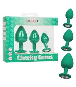 CalExotics Cheeky Gems Silicone Butt Plug Set