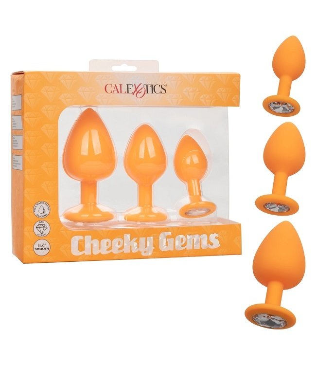 CalExotics Cheeky Gems Silicone Butt Plug Set