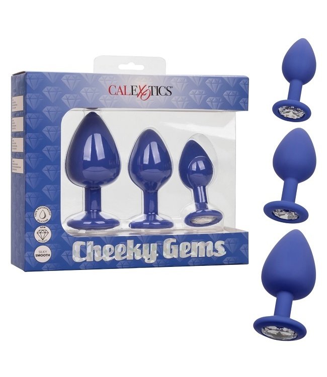 CalExotics Cheeky Gems Silicone Butt Plug Set