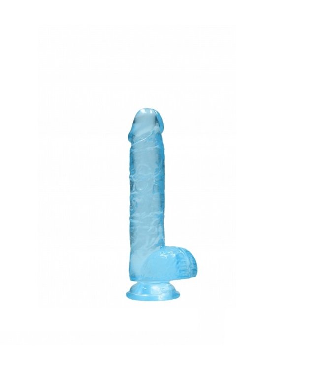 Shots America RealRock Crystal Clear 6" Realistic Dildo with Balls