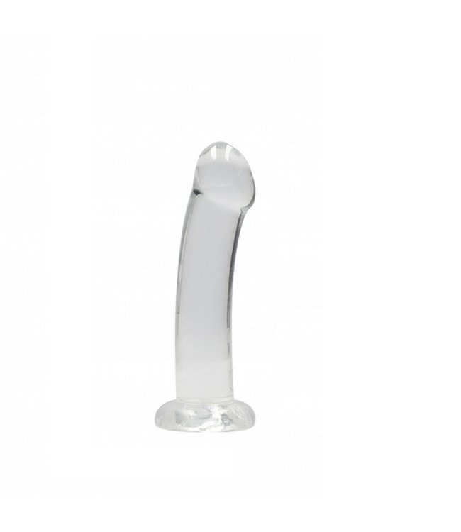 Shots America RealRock Crystal Clear 7" Non Realistic Dildo with Suction Cup