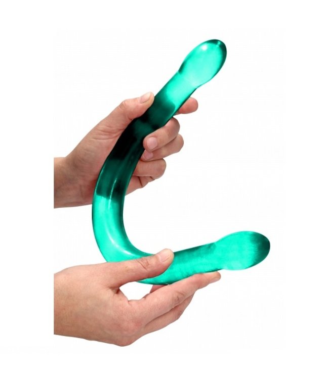 Shots America RealRock Crystal Clear 17" Non Realistic Double Dildo