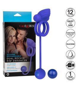 CalExotics Silicone Rechargeable Dual Rockin' Rim™ Enhancer