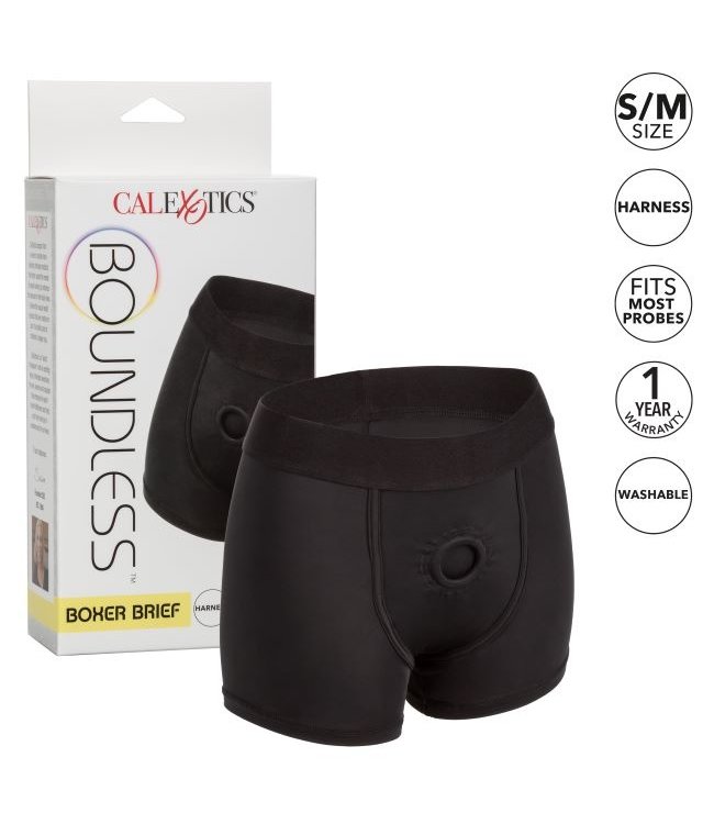 CalExotics Packer Gear Black Boxer Brief Harness – Adult Strap On Sex Toys  for Couples