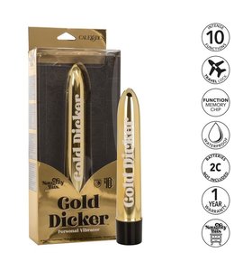 CalExotics Naughty Bits® Gold Dicker™ Personal Vibrator