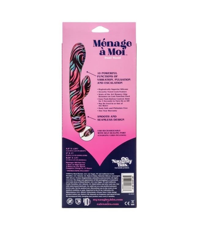 CalExotics Naughty Bits® Ménage à Moi™ Dual Wand