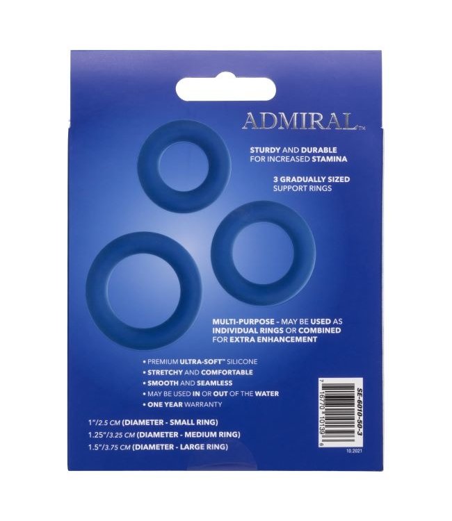 CalExotics Admiral™ Universal Cock Ring Set
