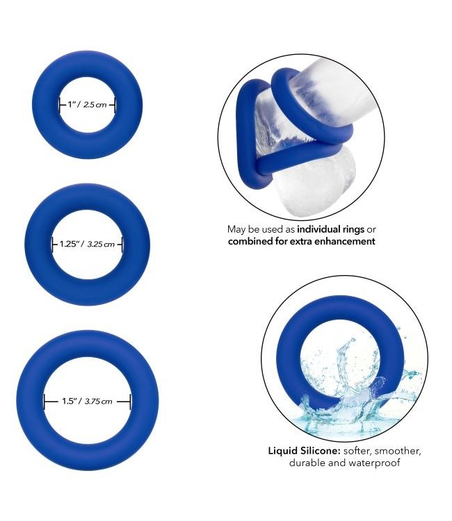 CalExotics Admiral™ Universal Cock Ring Set