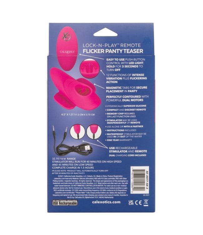 CalExotics Lock-N-Play Remote Flicker Panty Teaser