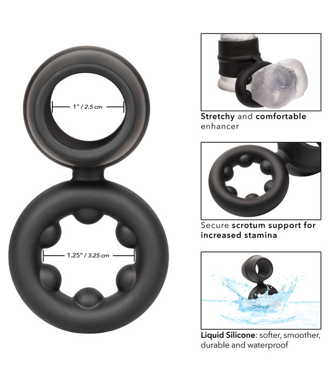 CalExotics Alpha™ Liquid Silicone Dual Magnum Ring