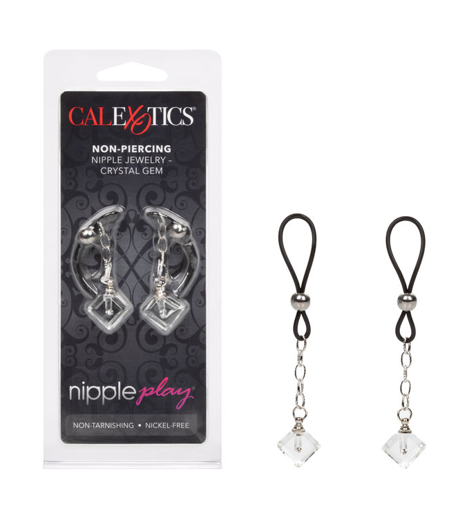 CalExotics Nipple Play Non-Piercing Nipple Jewelry Crystal Gem