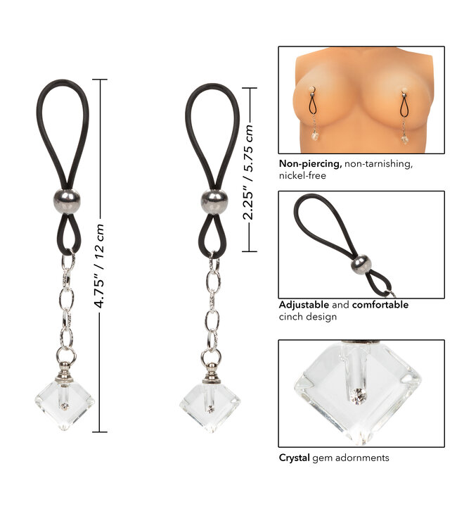 CalExotics Nipple Play Non-Piercing Nipple Jewelry Crystal Gem