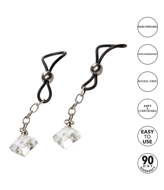 CalExotics Nipple Play Non-Piercing Nipple Jewelry Crystal Gem