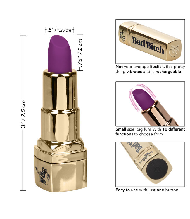 CalExotics Naughty Bits® Bad Bitch® Lipstick Vibrator