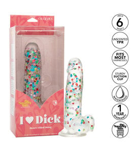 CalExotics Naughty Bits® I Love Dick™ Heart-filled Dong