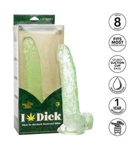 CalExotics Naughty Bits® I Leaf Dick™ Glow-In-The-Dark Weed Leaf Dildo