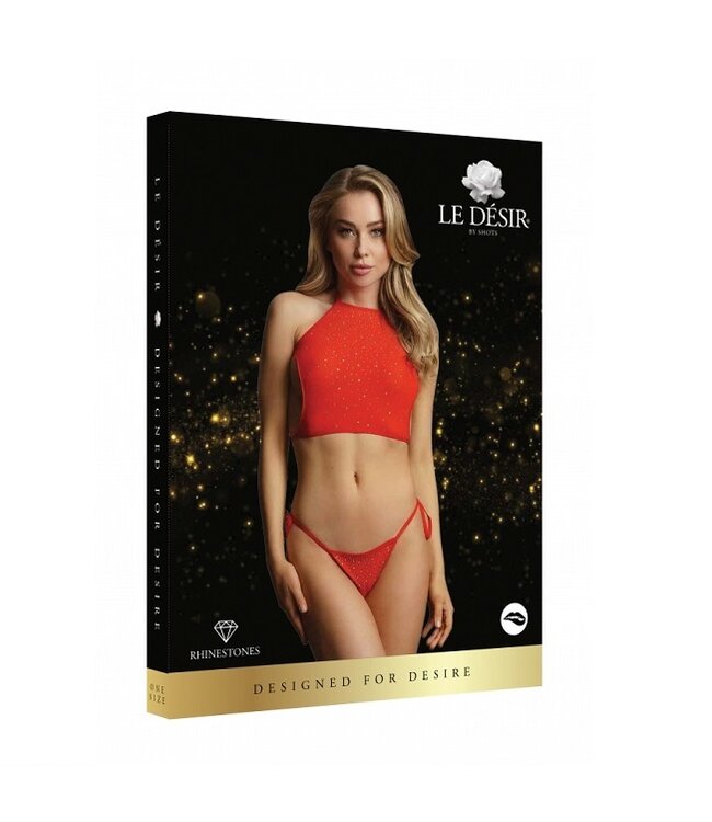 LE DÉSIR by Shots America Festive Rhinestone Top and Thong