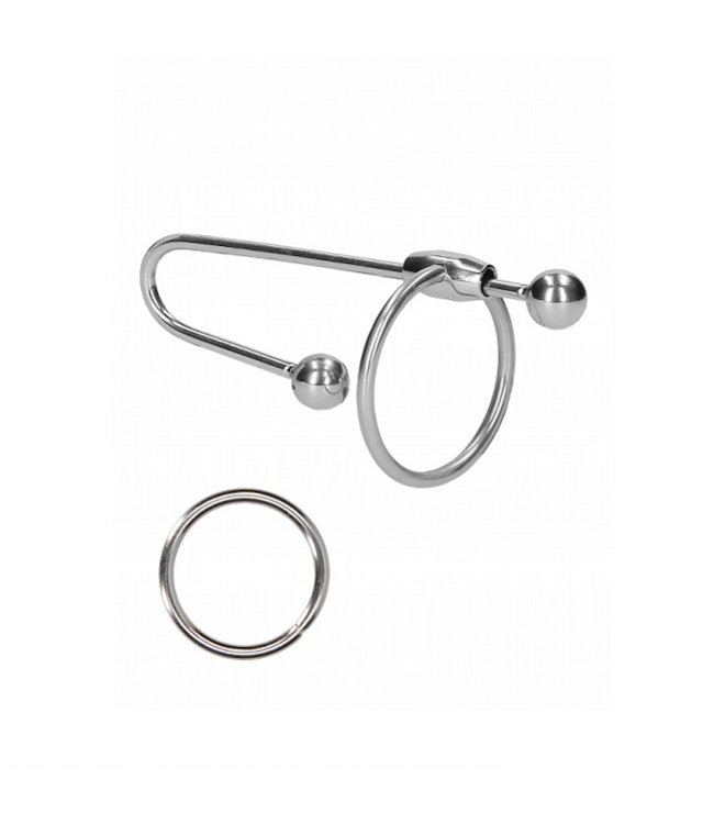 Shots America Ouch! Stainless Steel Penis Plug with Ball - 0.4" / 10 mm